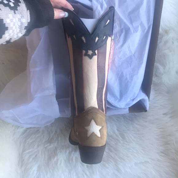 Laredo Western Keyes American Flag Cowboy Boots - Picture 7 of 8